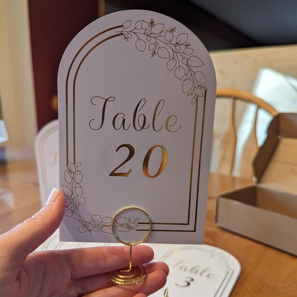 Table Number Gold - AT19 웨딩 테이블 번호표 1-20, 테이블