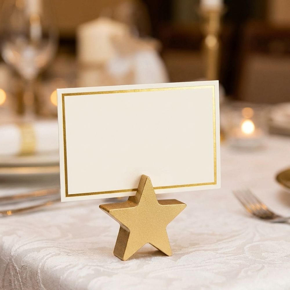 12PCS 스타 하트 모양의 테이블 번호 카드 스탠드  - Table Number Gold 리뷰 및 가격